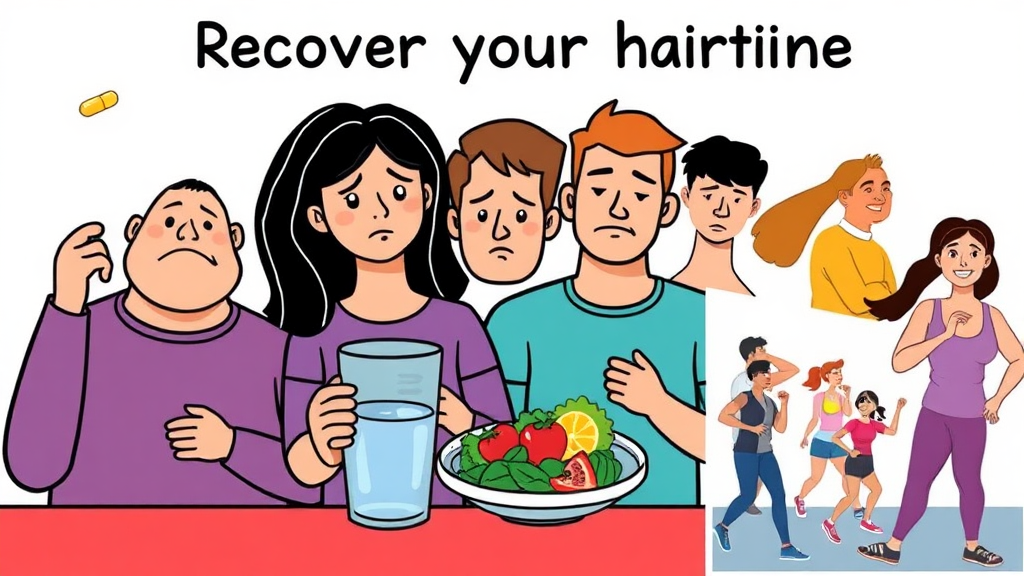 마운자 프로 부작용 및 대처 방법 (cartoon 스타일)