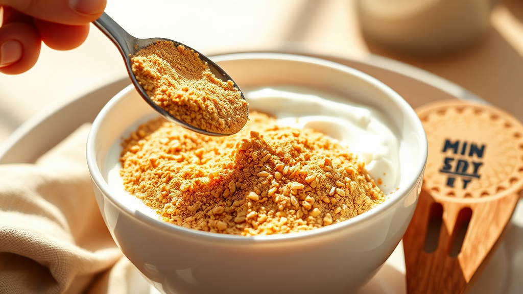 카무트 효소 섭취 방법 & 꿀팁 (realistic 스타일)