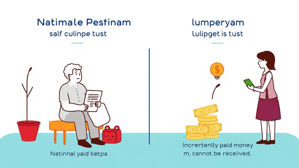 국민연금 과오납 환급 vs 반환 일시금, 무엇이 다를까? (illustration 스타일)