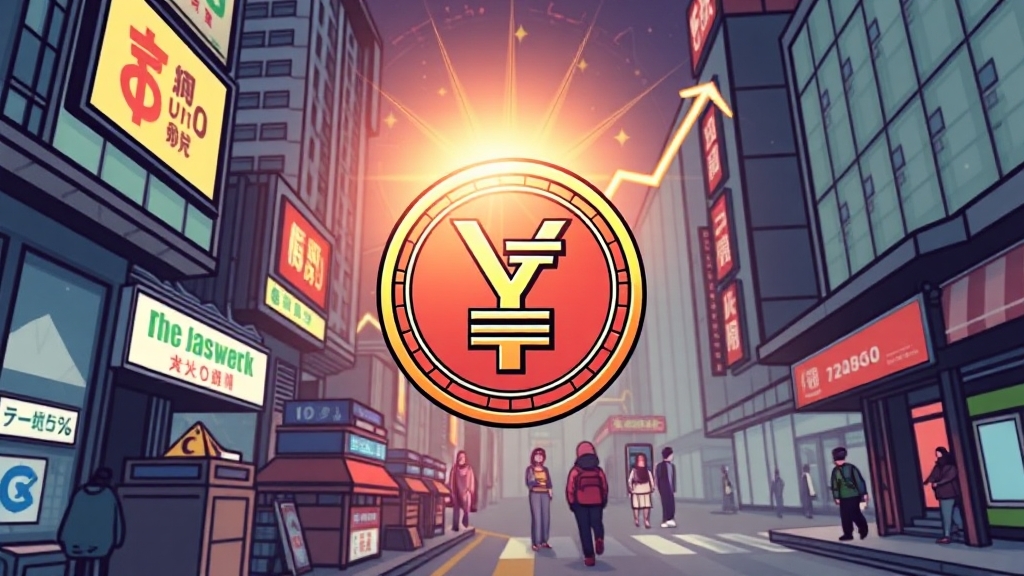 엔화 스테이블코인의 미래 (cartoon 스타일)