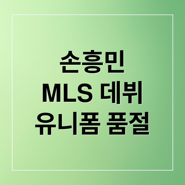손흥민
MLS 데뷔
유니폼 품절 (손흥민 데뷔전 유니폼)