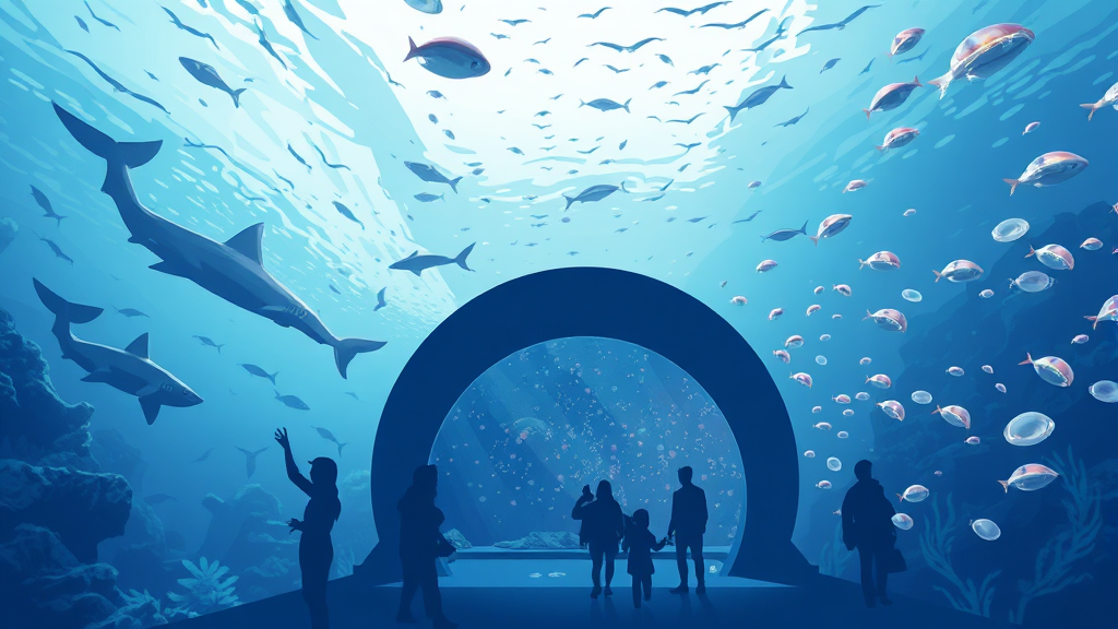 아쿠아리움 인생샷 명당과 포토존 가이드 (illustration 스타일)