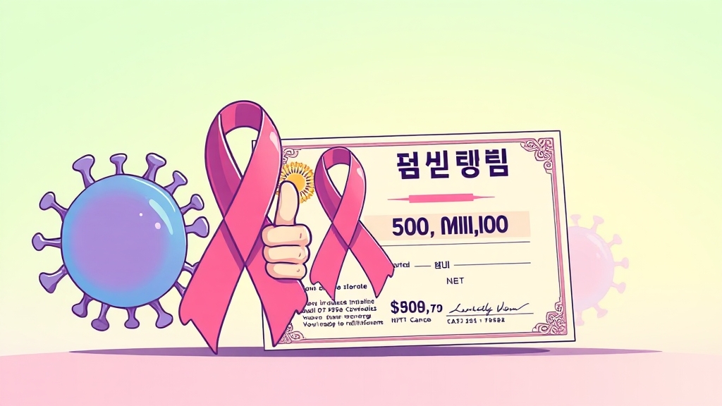 암 진단비 및 치료비, 얼마나 보장될까? (cartoon 스타일)