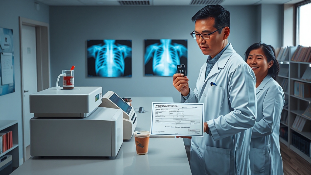 검사 항목과 절차는? (realistic 스타일)