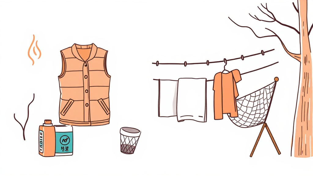 발열조끼 세탁, 어떻게 해야 할까? (illustration 스타일)