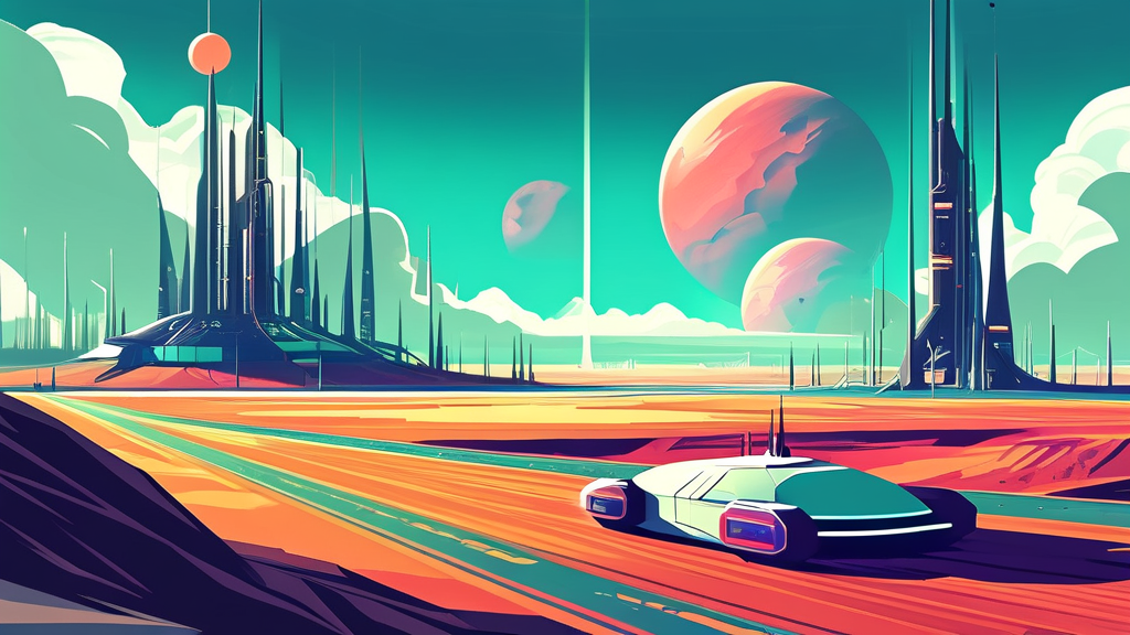 과학 기술: 새로운 발견과 발명 (illustration 스타일)