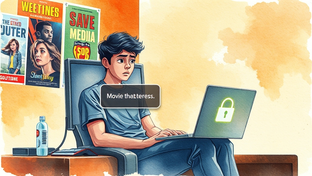 영화 할인쿠폰 시스템 오류 대처법 (watercolor 스타일)