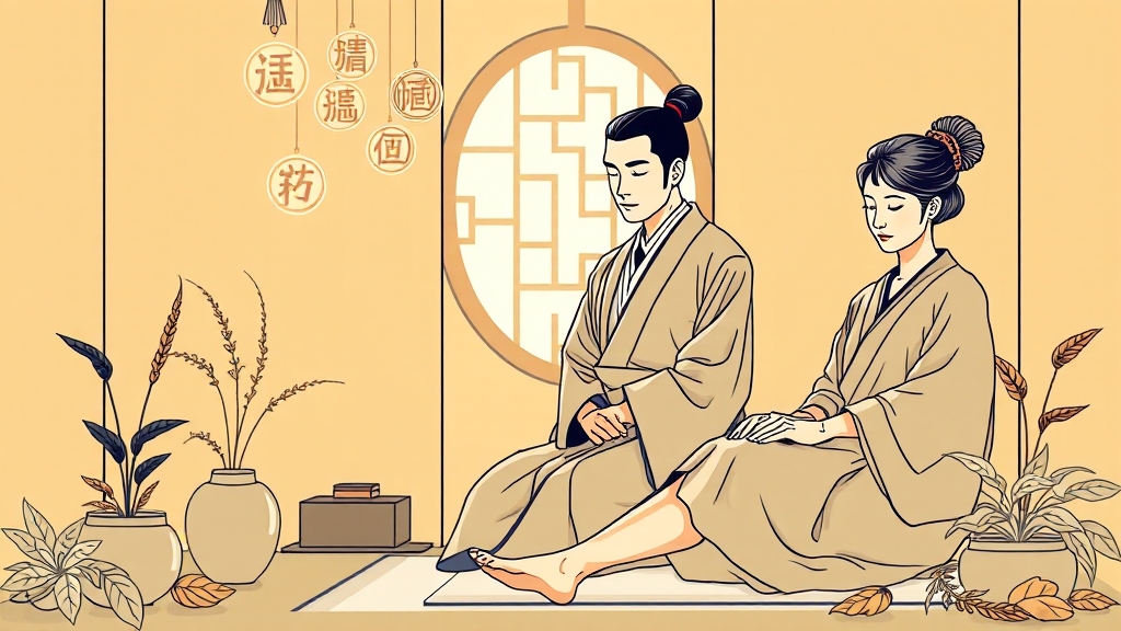 약과 함께 하면 좋은 치료법 (illustration 스타일)