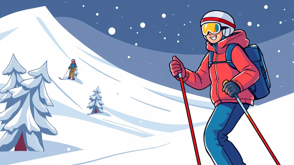 스키 강습 프로그램 안내 (illustration 스타일)