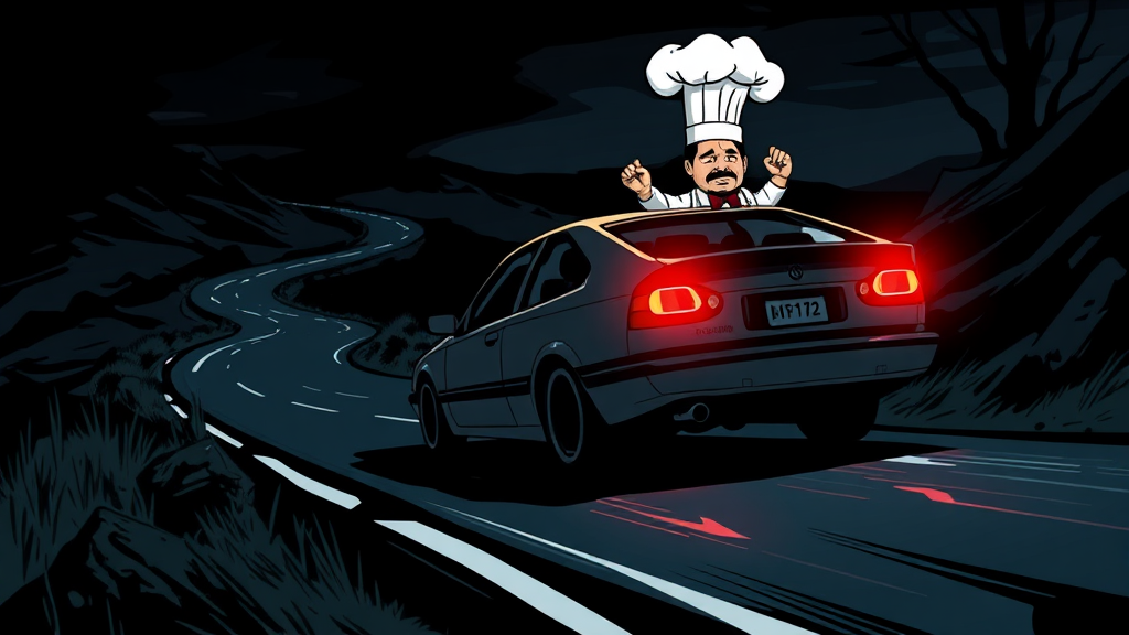 음주운전 논란의 전말 (illustration 스타일)