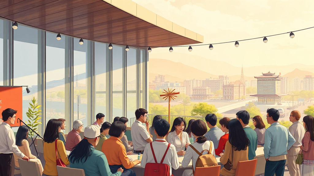 시민 소통: 정책 참여와 의견 개진 방법 (realistic 스타일)