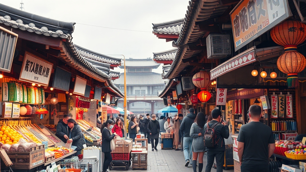 장날 및 운영 시간 (realistic 스타일)