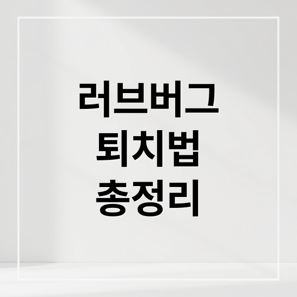 러브버그
퇴치법
총정리 (여름 해충 러브버그 퇴치)