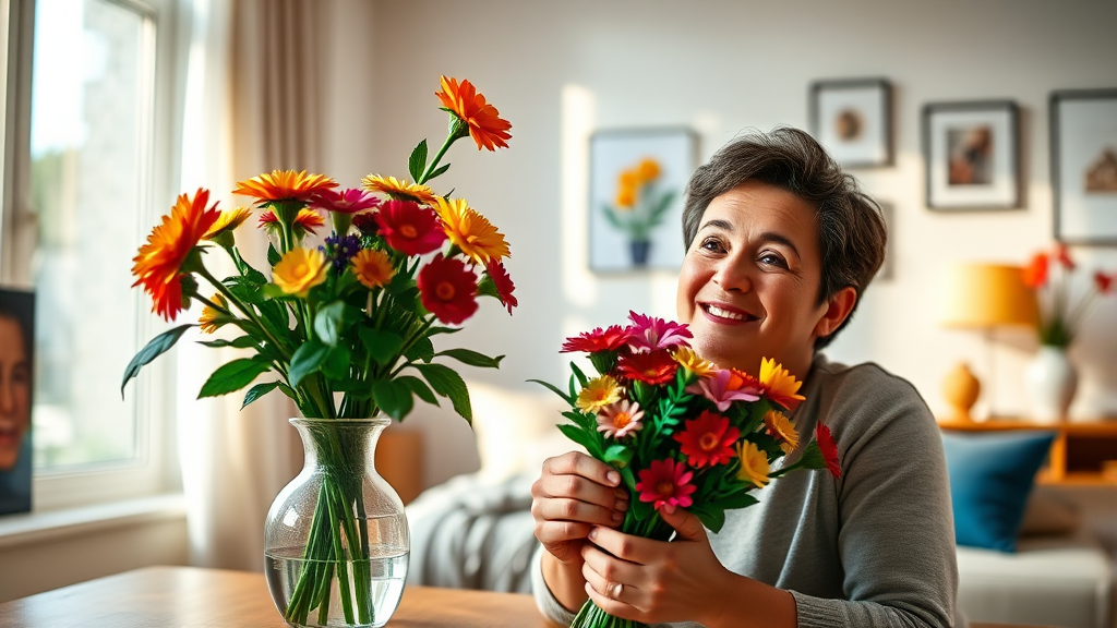 레고 꽃다발 활용 인테리어 (realistic 스타일)