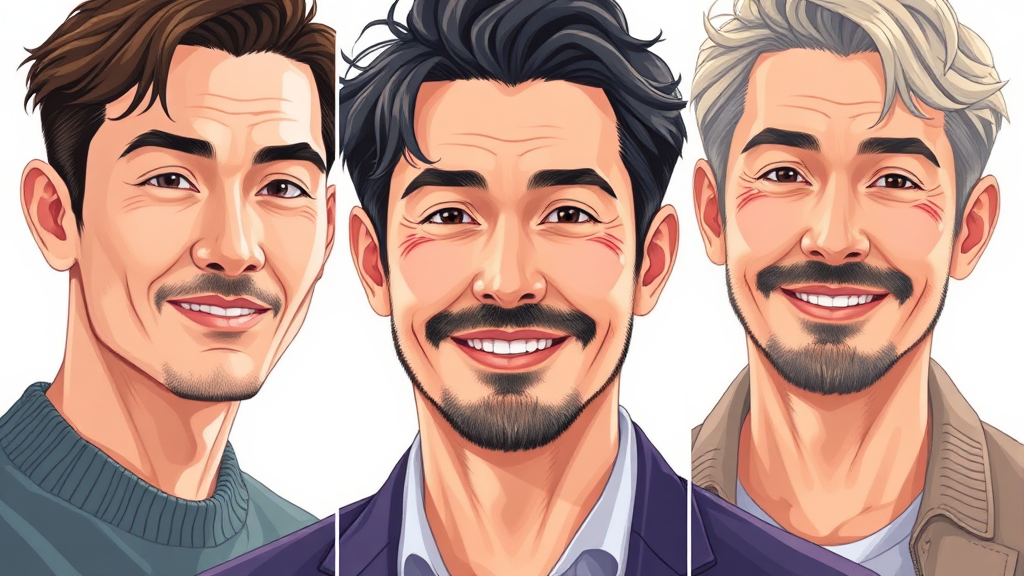 두부상 남자 연예인, 누가 있을까? (realistic 스타일)