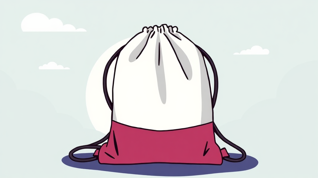 나에게 맞는 드로스트링백 찾기: 소재, 디자인, 코디 팁 (cartoon 스타일)