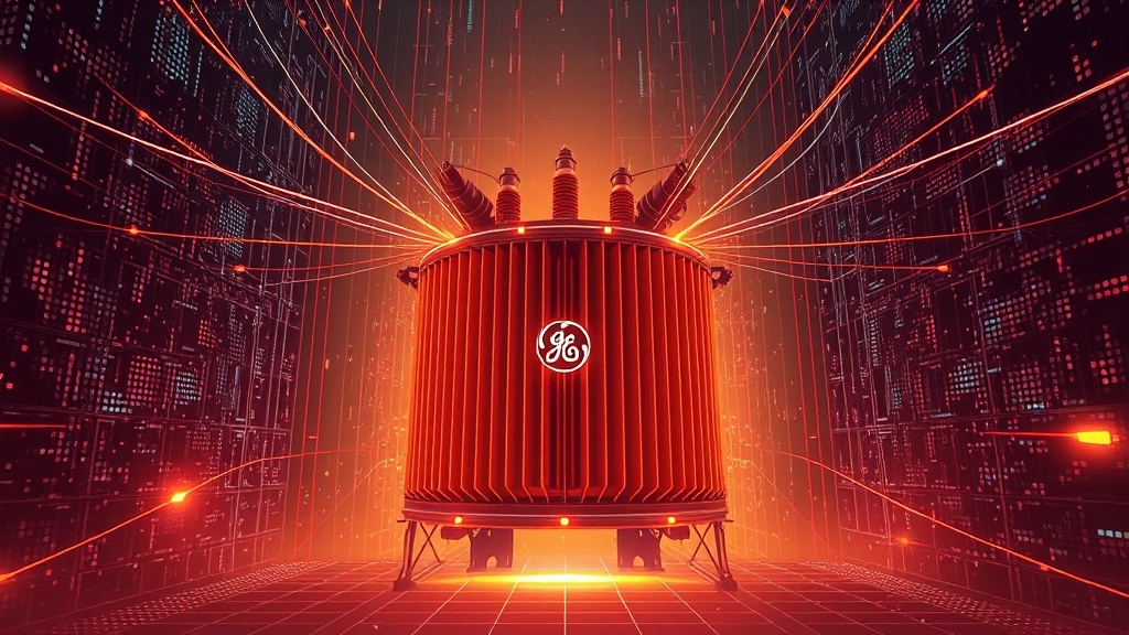 전력기기 산업 동향 및 GE 버노바 역할 (illustration 스타일)