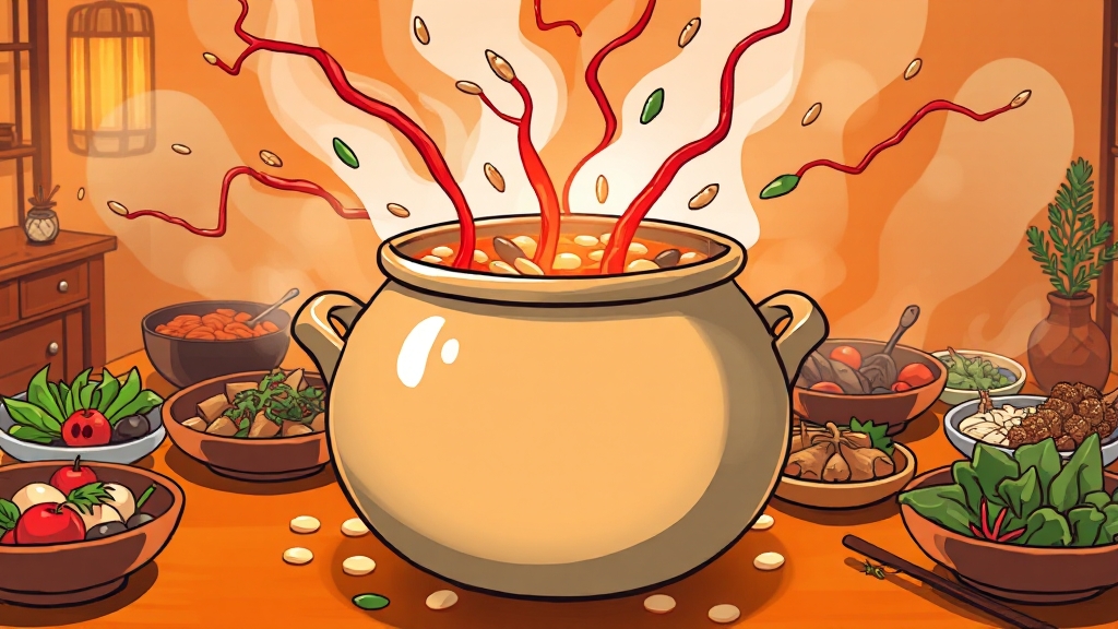 청국장의 건강 효능 (cartoon 스타일)