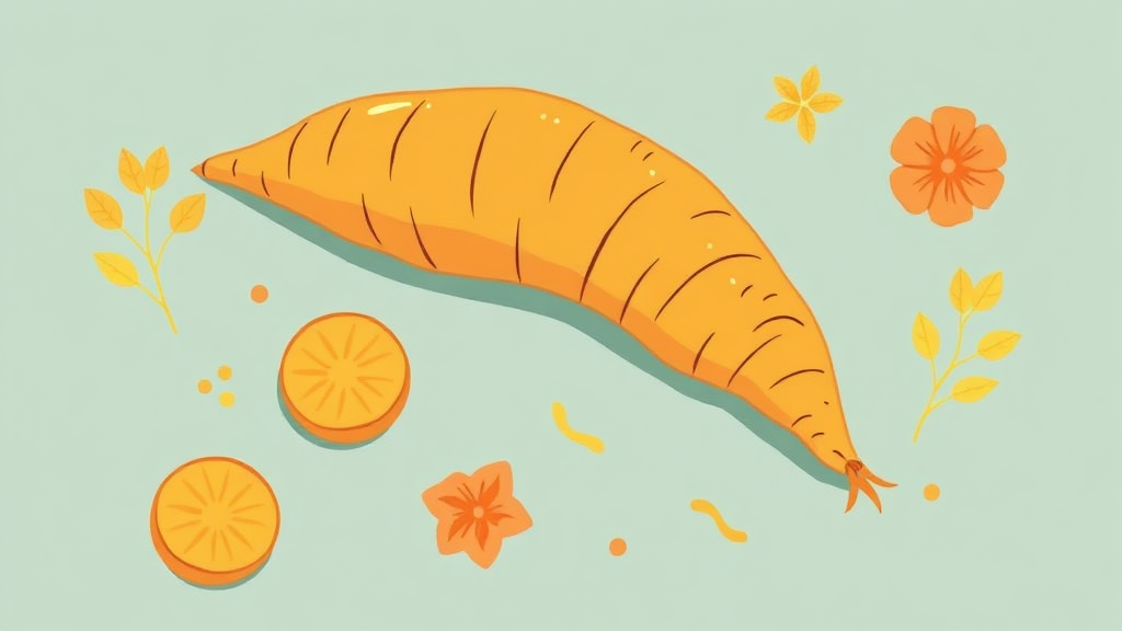 고구마, 건강하게 즐기세요! (illustration 스타일)