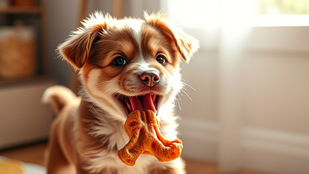 강아지 개껌, 올바르게 급여하는 방법과 주의사항 (realistic 스타일)