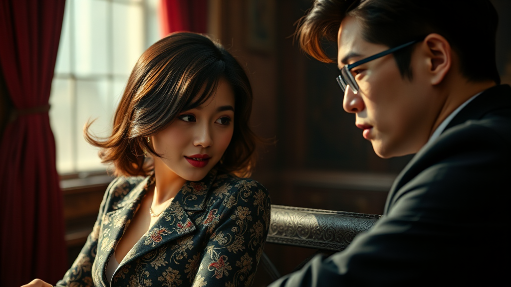 주요 등장인물 관계 분석 (realistic 스타일)