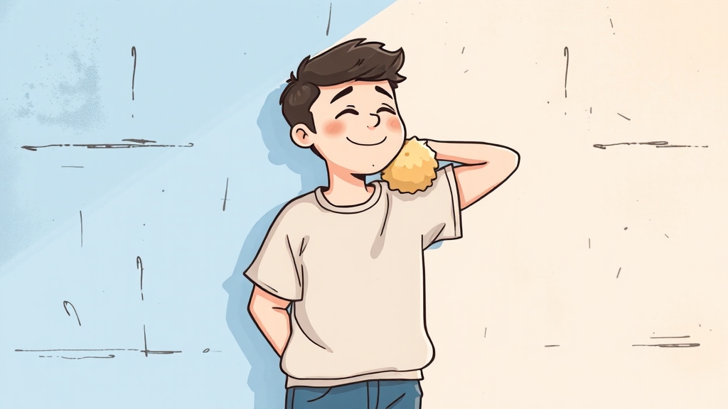 오십견 치료: 비수술적 방법 (cartoon 스타일)