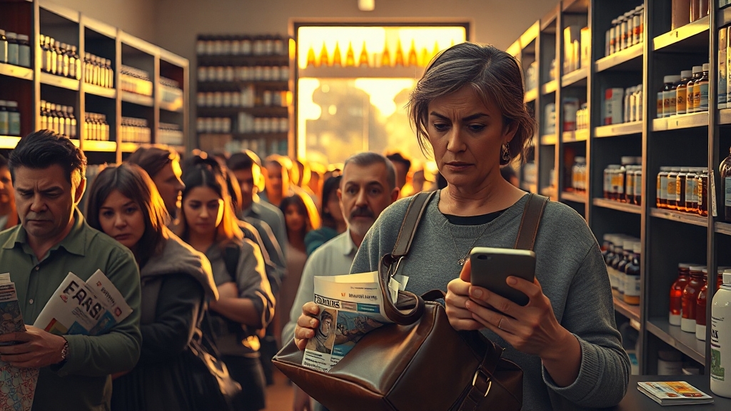 휴일 약국, 왜 찾기 어려울까요? (realistic 스타일)