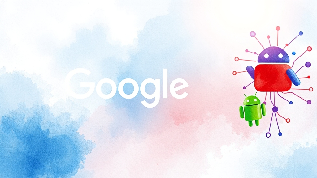 구글, 주요 사업은 무엇? (watercolor 스타일)