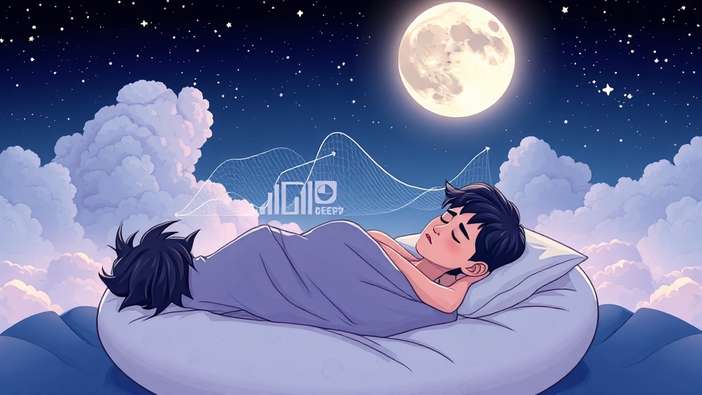 수면 무호흡 감지 기능 (cartoon 스타일)