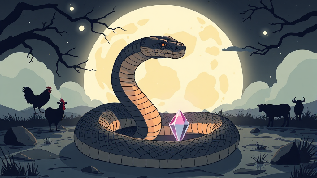 뱀띠 운세 (illustration 스타일)