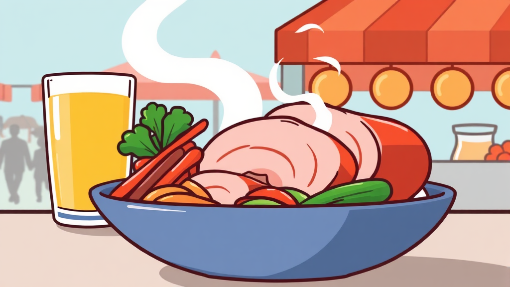 김치 & 먹거리, 뭘 먹을까? (cartoon 스타일)