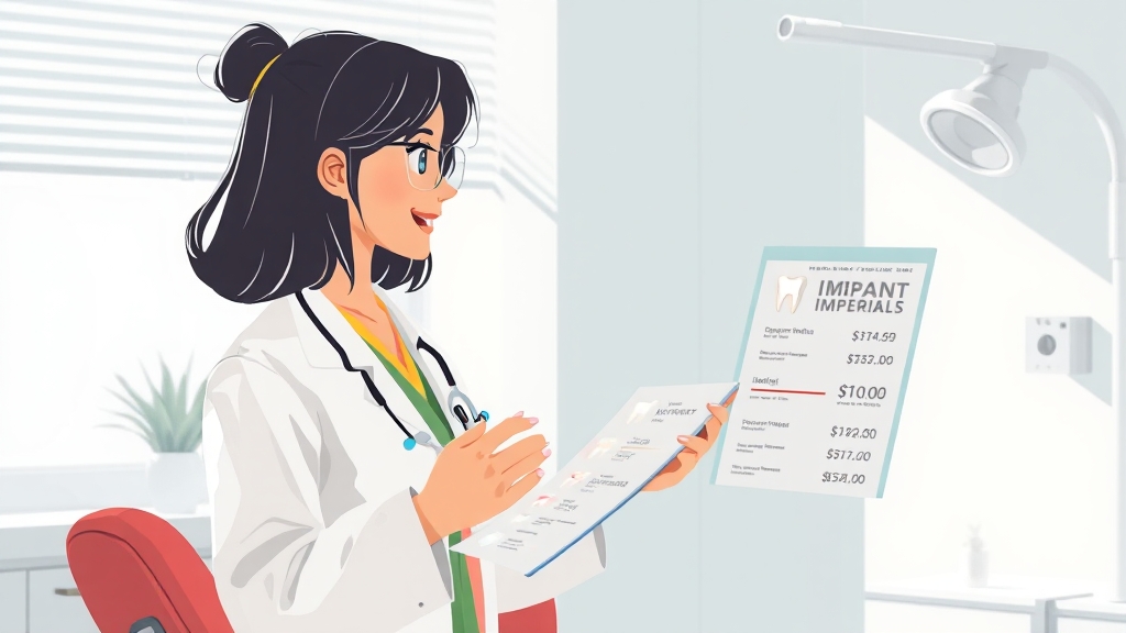 임플란트 종류별 가격 비교 (illustration 스타일)