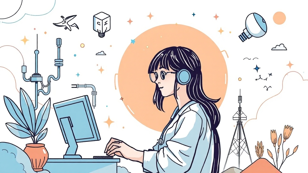 IT 과학 분야 최신 동향 (illustration 스타일)