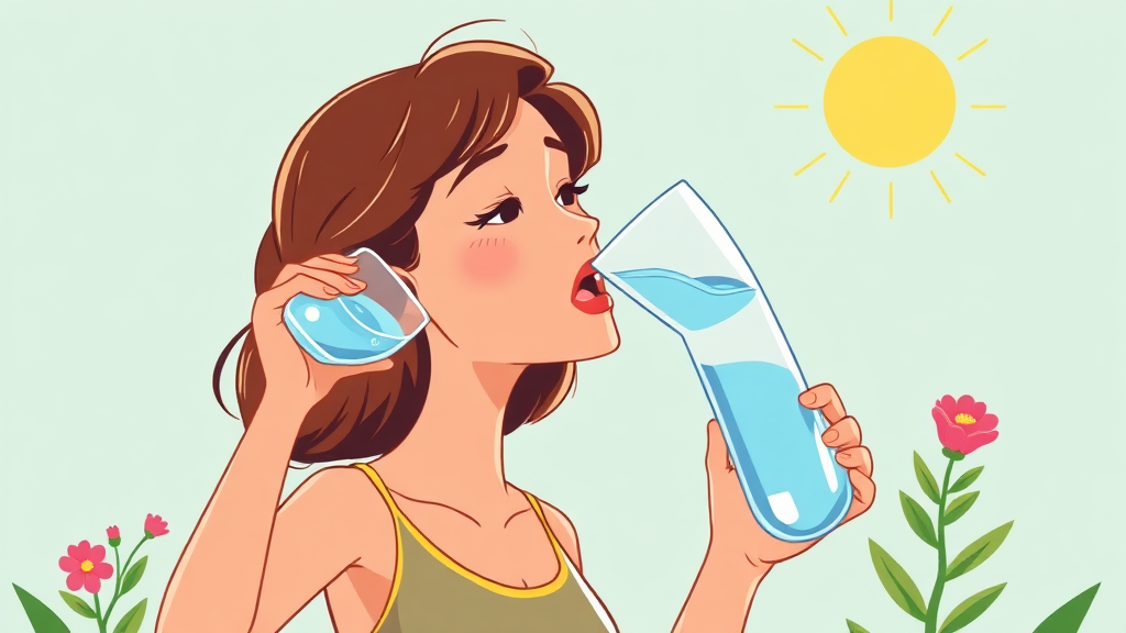 여성 요로결석 주요 원인 (cartoon 스타일)