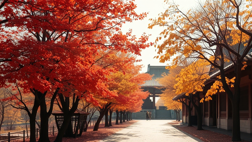 불국사 단풍, 지금 상황은? (realistic 스타일)