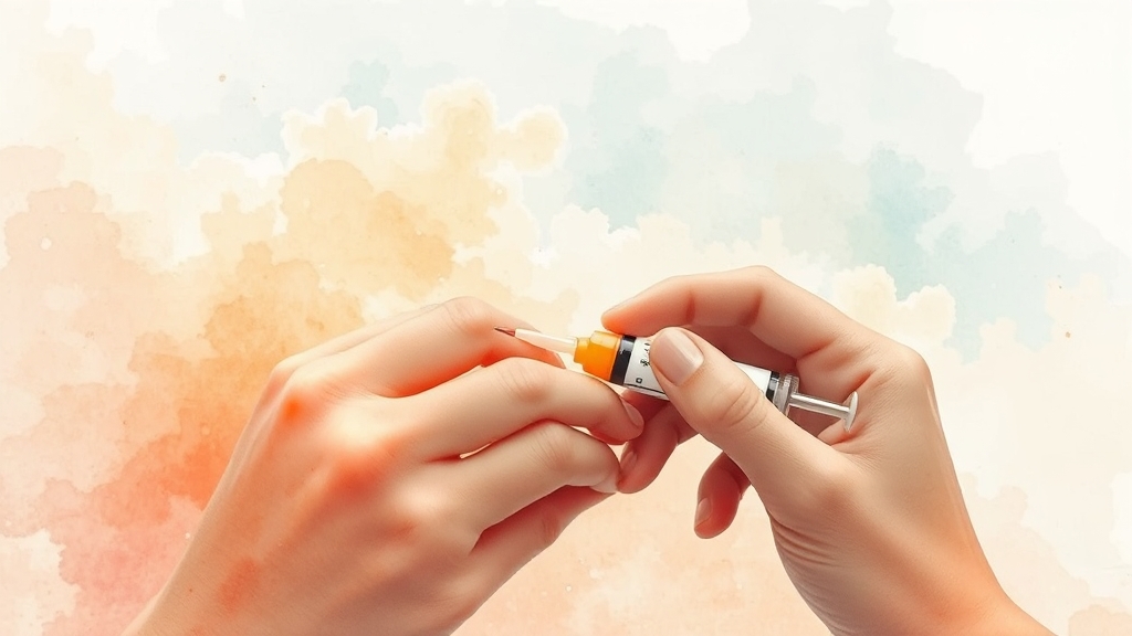 아나필락시스 응급 처치 (watercolor 스타일)