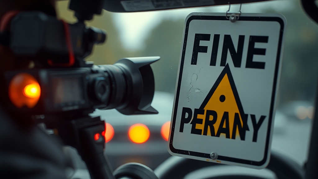 과태료 vs 범칙금 차이 (realistic 스타일)