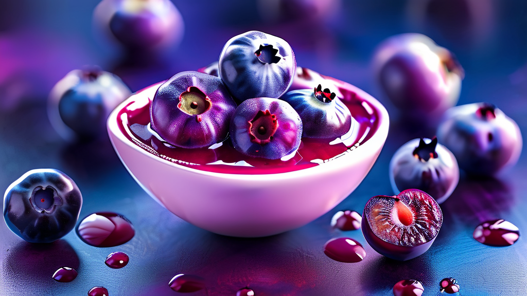블루베리 퓨레: 간편하게 즐기는 안토시아닌의 모든 것 (realistic 스타일)