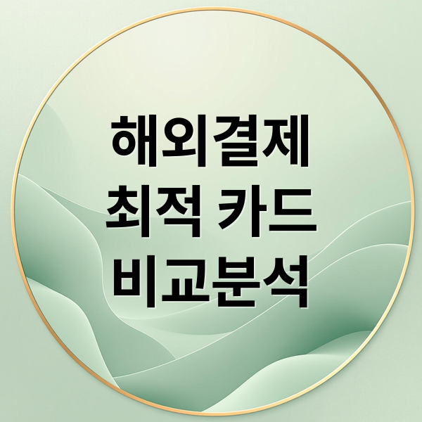 해외결제
최적 카드
비교분석 (해외결제 카드 비교)