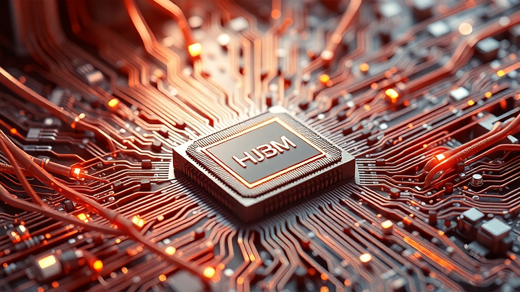 GDDR7 vs HBM 기술 비교 (realistic 스타일)