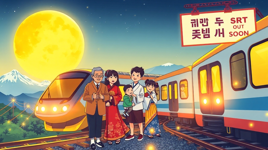 2025 추석 기차표 예매 개요 (cartoon 스타일)
