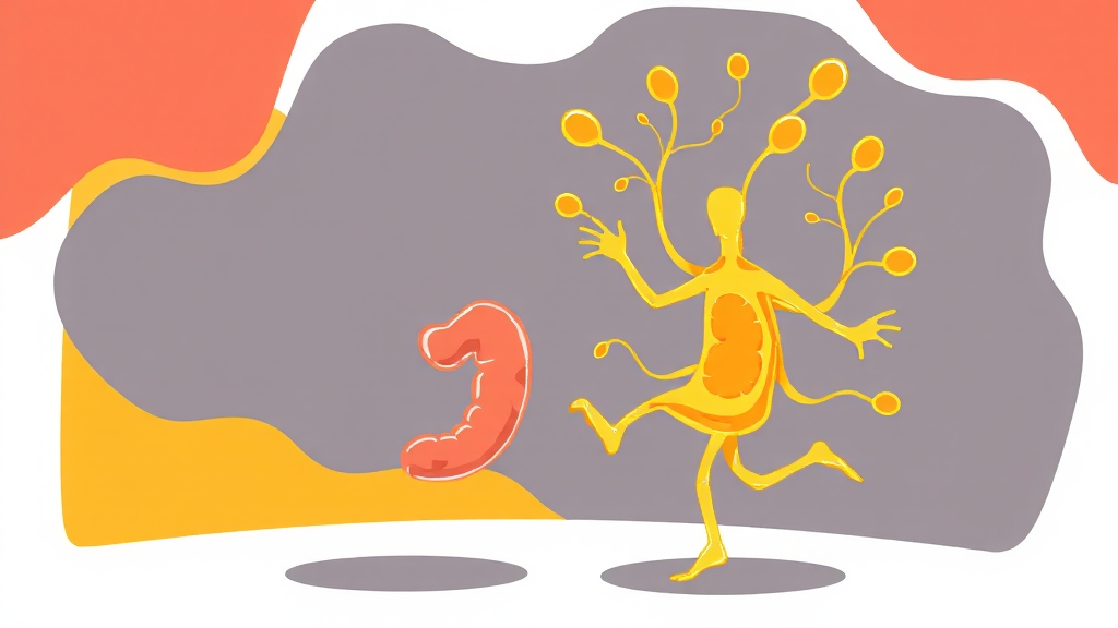 매스틱 유산균의 효능 (cartoon 스타일)