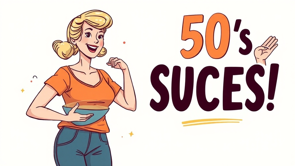 50대 다이어트 성공 사례 및 Q&A (illustration 스타일)