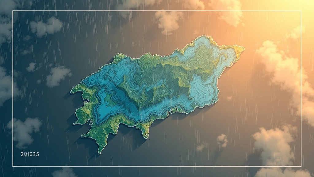 지역별 강수량 전망 (illustration 스타일)