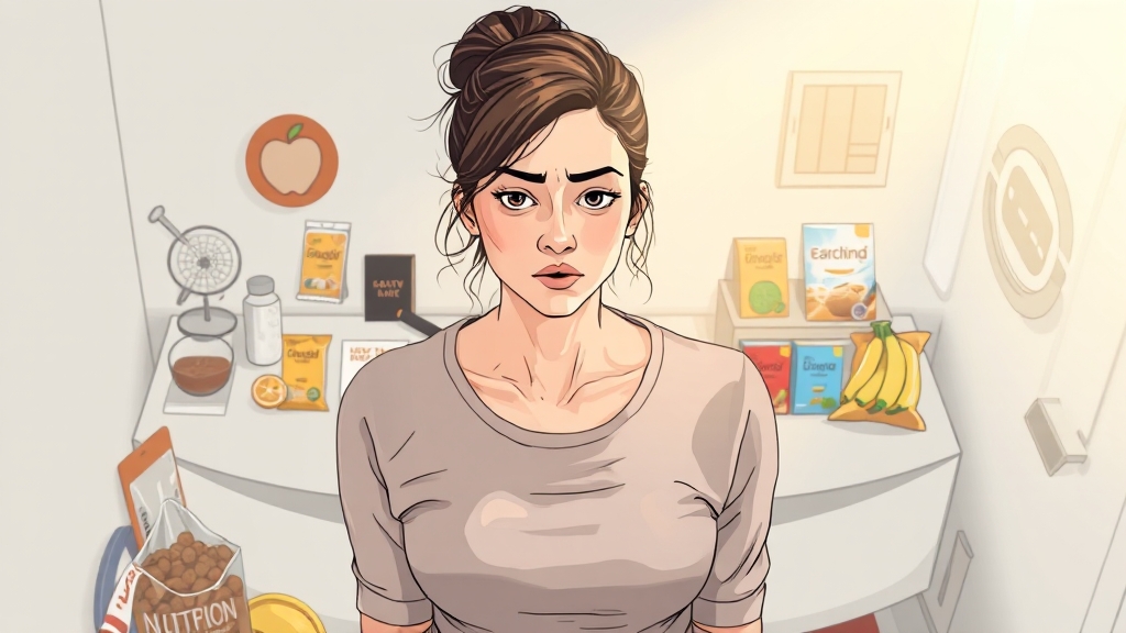 다이어트 문제점과 해결 전략 (illustration 스타일)