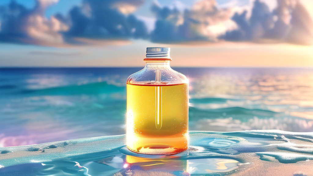 여름철 피부 보호: 햇볕과 땀으로부터 피부 지키기 (realistic 스타일)