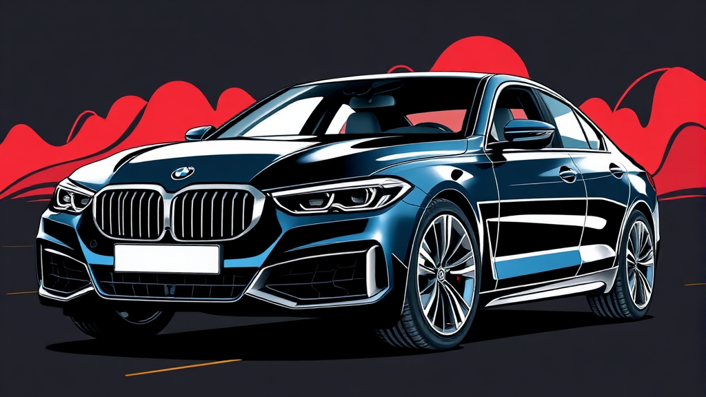 2025년, 감가율 TOP 5 예상 차량은? (illustration 스타일)