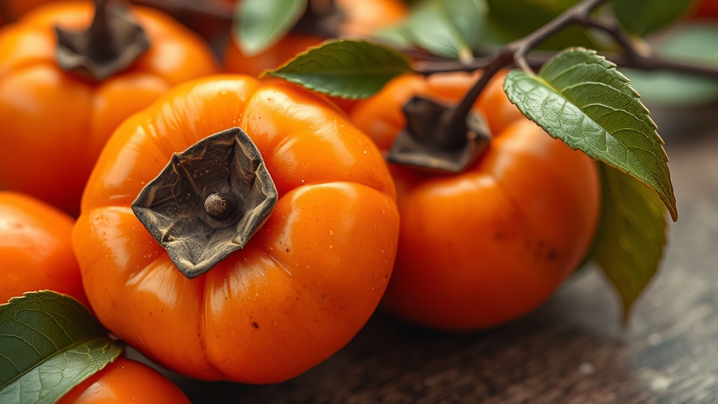 단감 효능: 건강에 미치는 영향 (realistic 스타일)