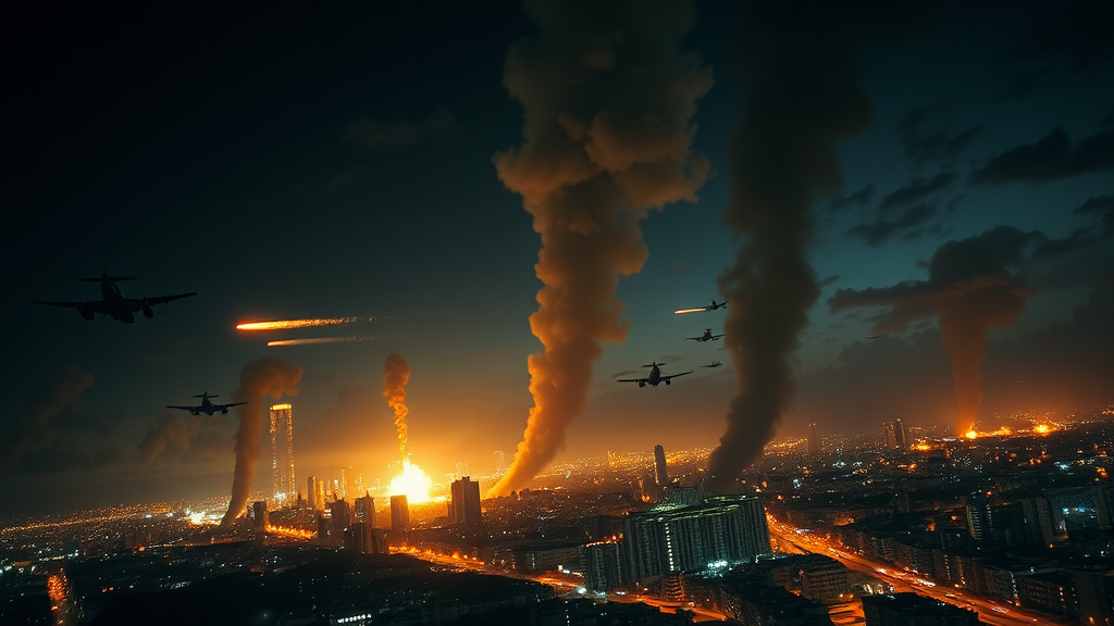 카라카스 공습 및 폭발 의혹 (realistic 스타일)