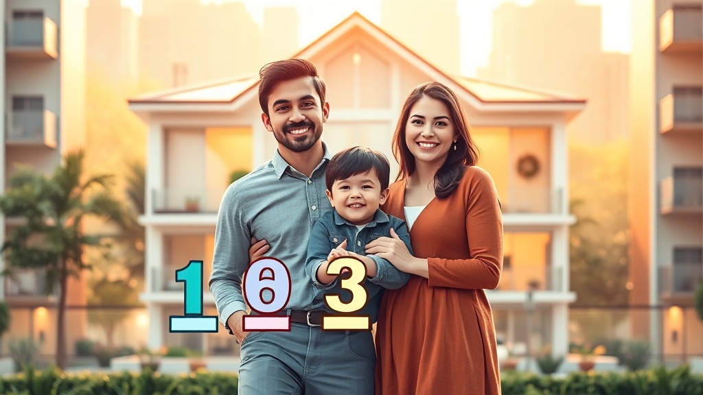 입주자 선정 기준 및 가점제 (illustration 스타일)